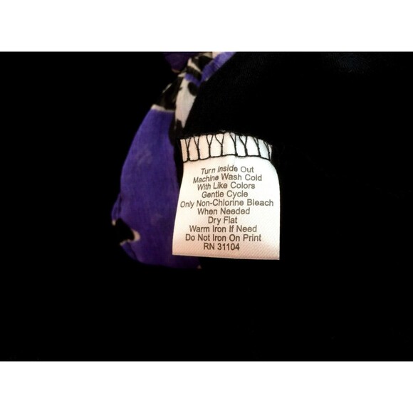 MADISON sz S Solid Black Travel Stretch Smooth Knit Top w/ detachable Bow - Picture 7 of 7